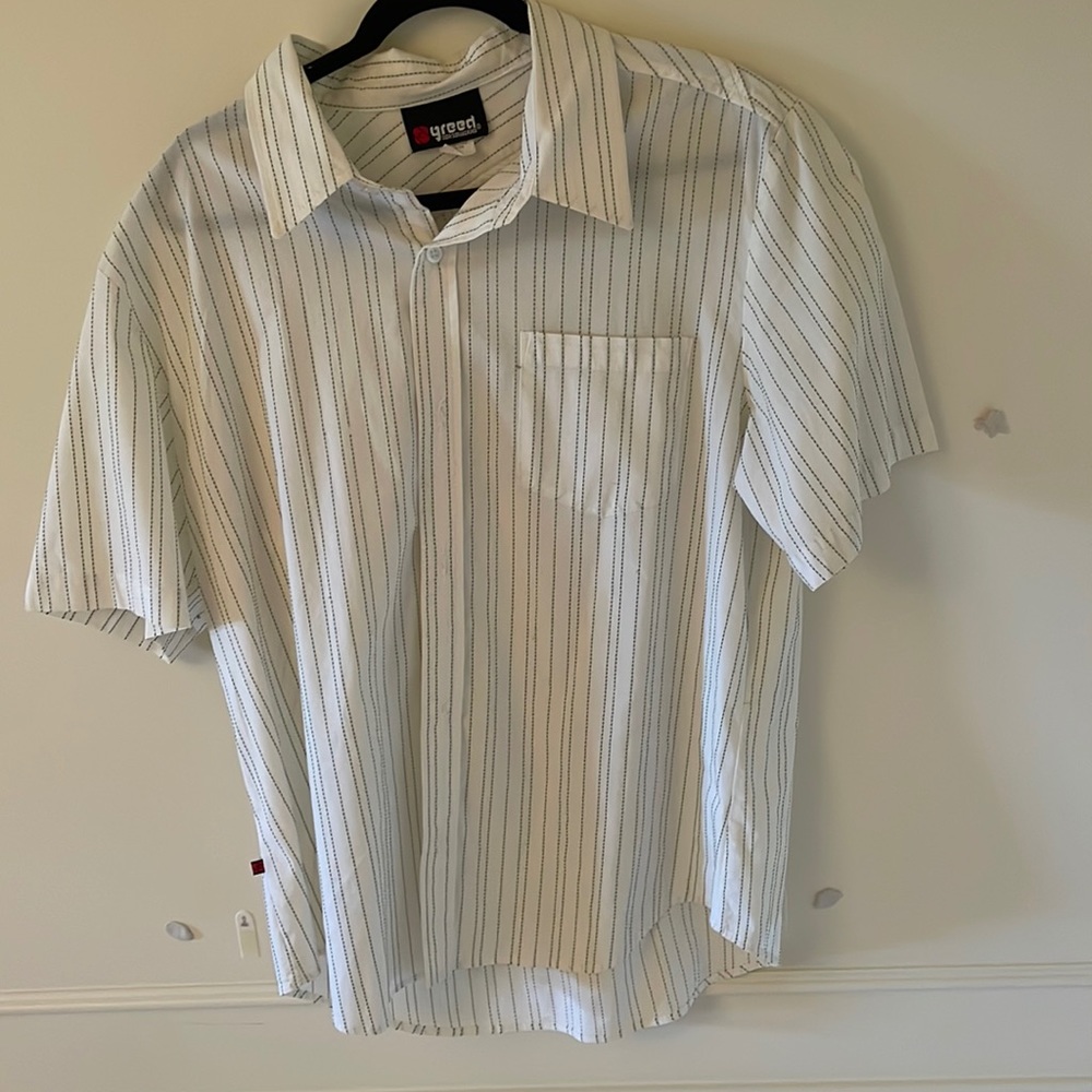 Greed button down shirt short sleeve size XL